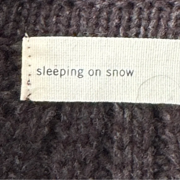 Anthropologie Sleeping On Snow Brown Wool Sweater Vest Bubble Knit Sz M - Picture 8 of 12